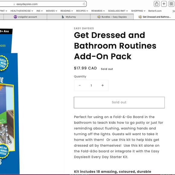 EASY DAYSIES Add On Pack Magnets Get Dressed - Picture 4 of 7